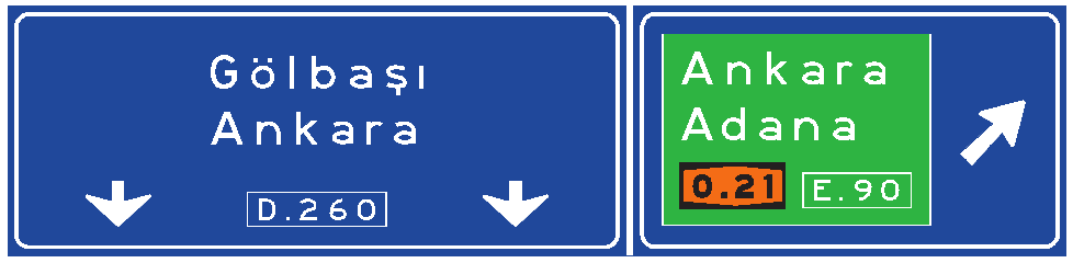 Kaplama Üstü Yön Levhası