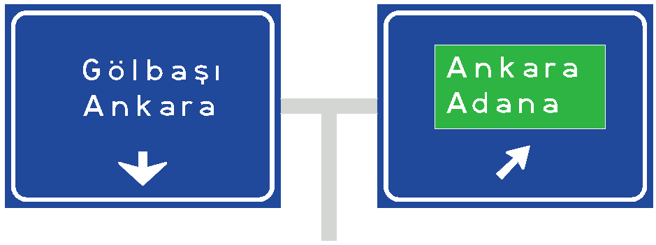Konsola Asılan (T ve L Tipi) Yön Levhaları