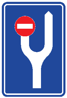 Bölünmüş Yol Öncesi Yön Levhası