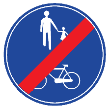 Yayalar ve Bisikletliler Tarafından Kullanılabilen Yolun Sonu