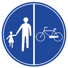 Yayalar ve Bisikletliler için Ayrı Ayrı Kullanılabilen Yol